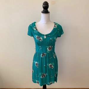 🎉HP x 2🎉 Size 4 American Eagle Teal Dress with Floral Pattern